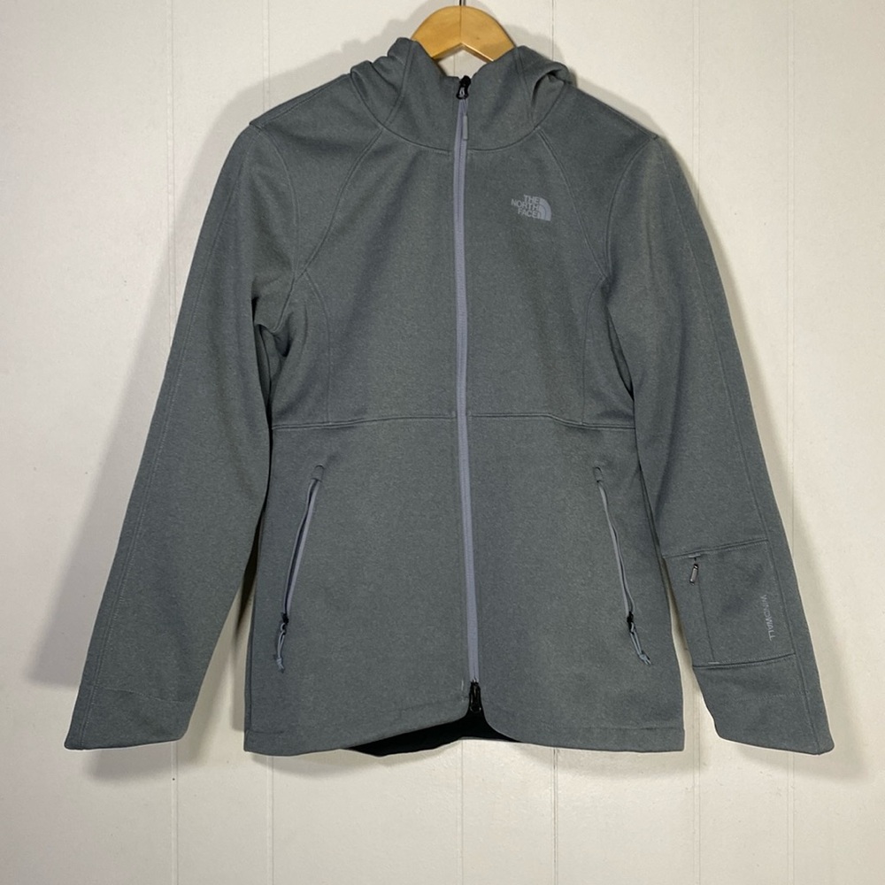 The North Face Women’s Small Gray Jacket with Hood Outdoor Gorpcore *READ*‎